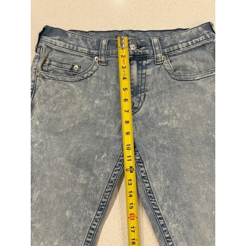 True Religion Men's Ricky Relaxed Straight jean shorts Acid Wash Size 33